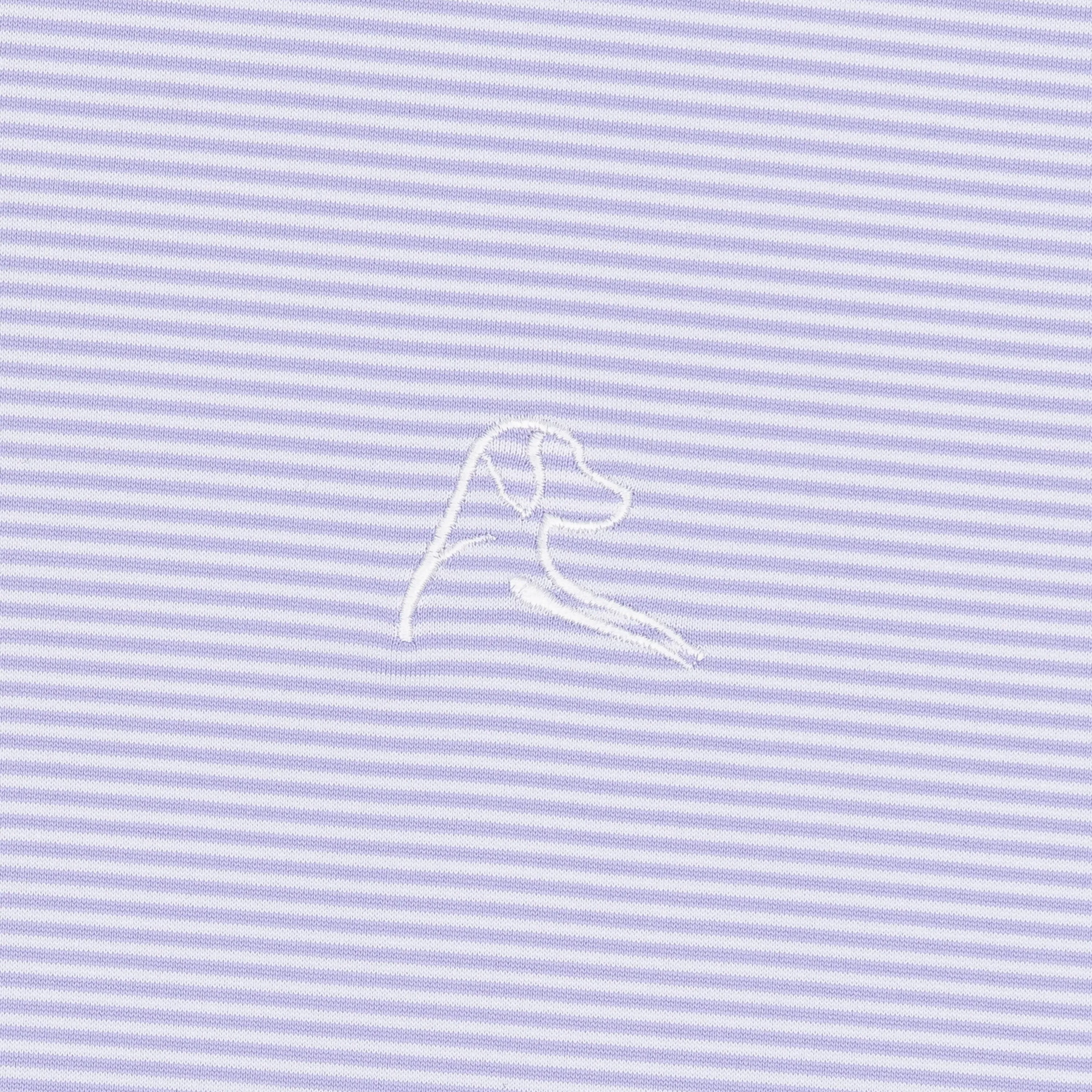 The Crispy Stripe | Performance Polo | The Crispy Stripe - Lavender/White
