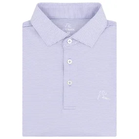 The Crispy Stripe | Performance Polo | The Crispy Stripe - Lavender/White