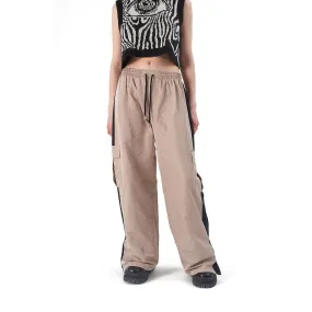 THE RAGGED PRIEST RUSH PANTS BEIGE BLACK