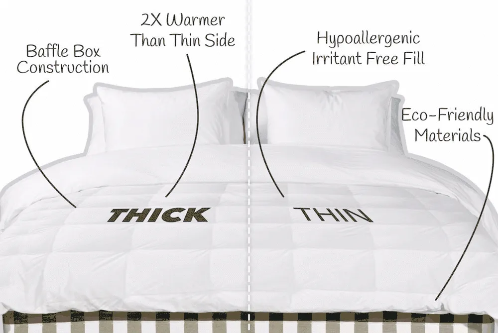 CozyTwosome Comforter | Ultimate Dual-Zone Couples Duvet for Two