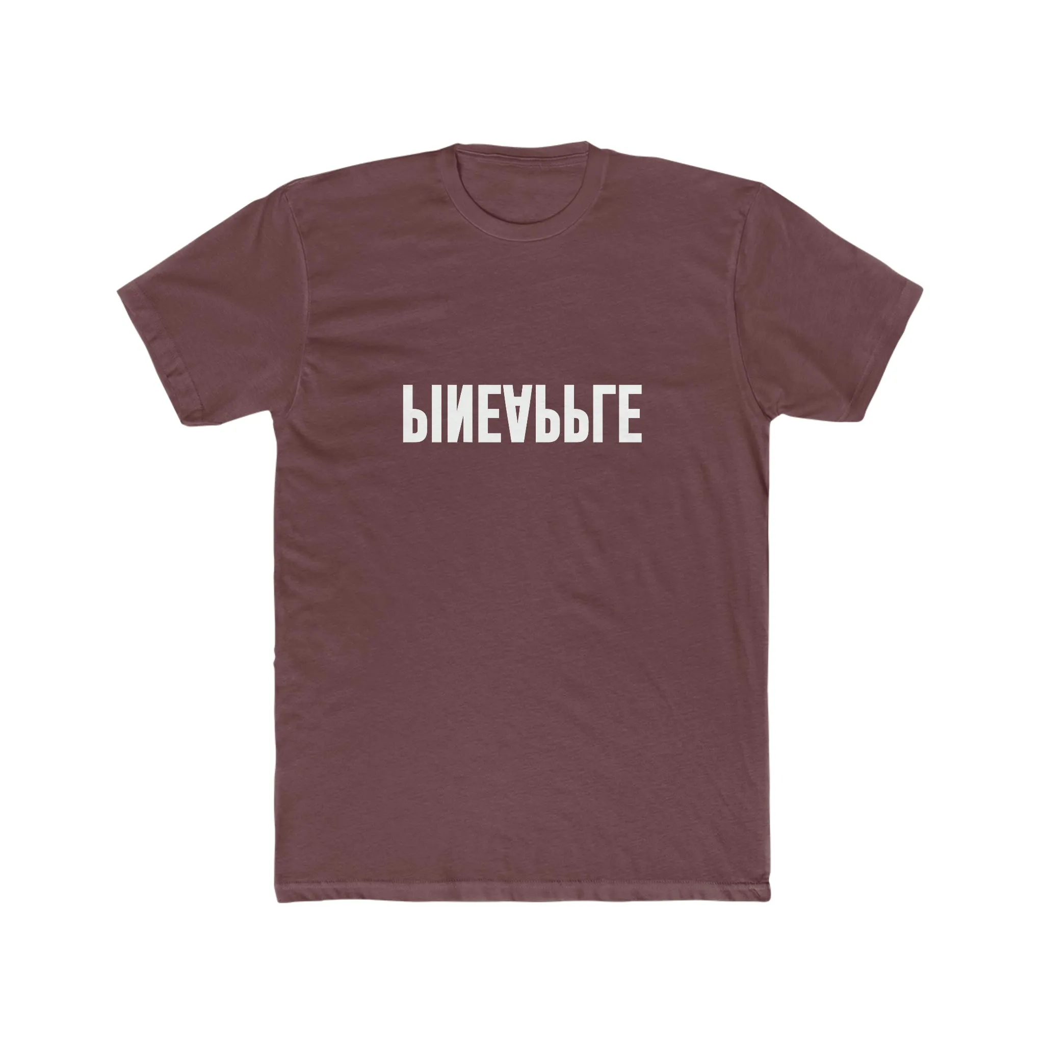 Upside Down Pineapple Word Men's Ring Spun Cotton Crew Tee