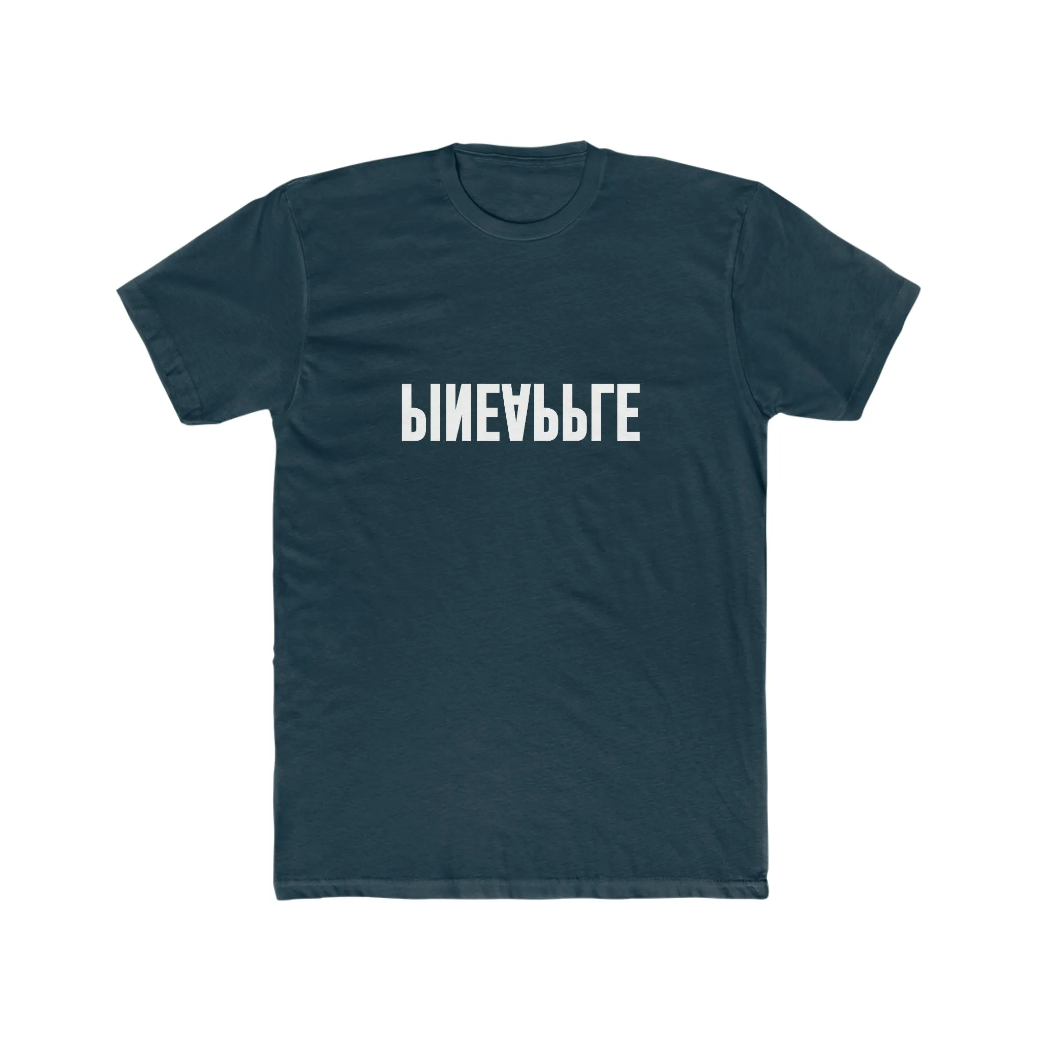 Upside Down Pineapple Word Men's Ring Spun Cotton Crew Tee