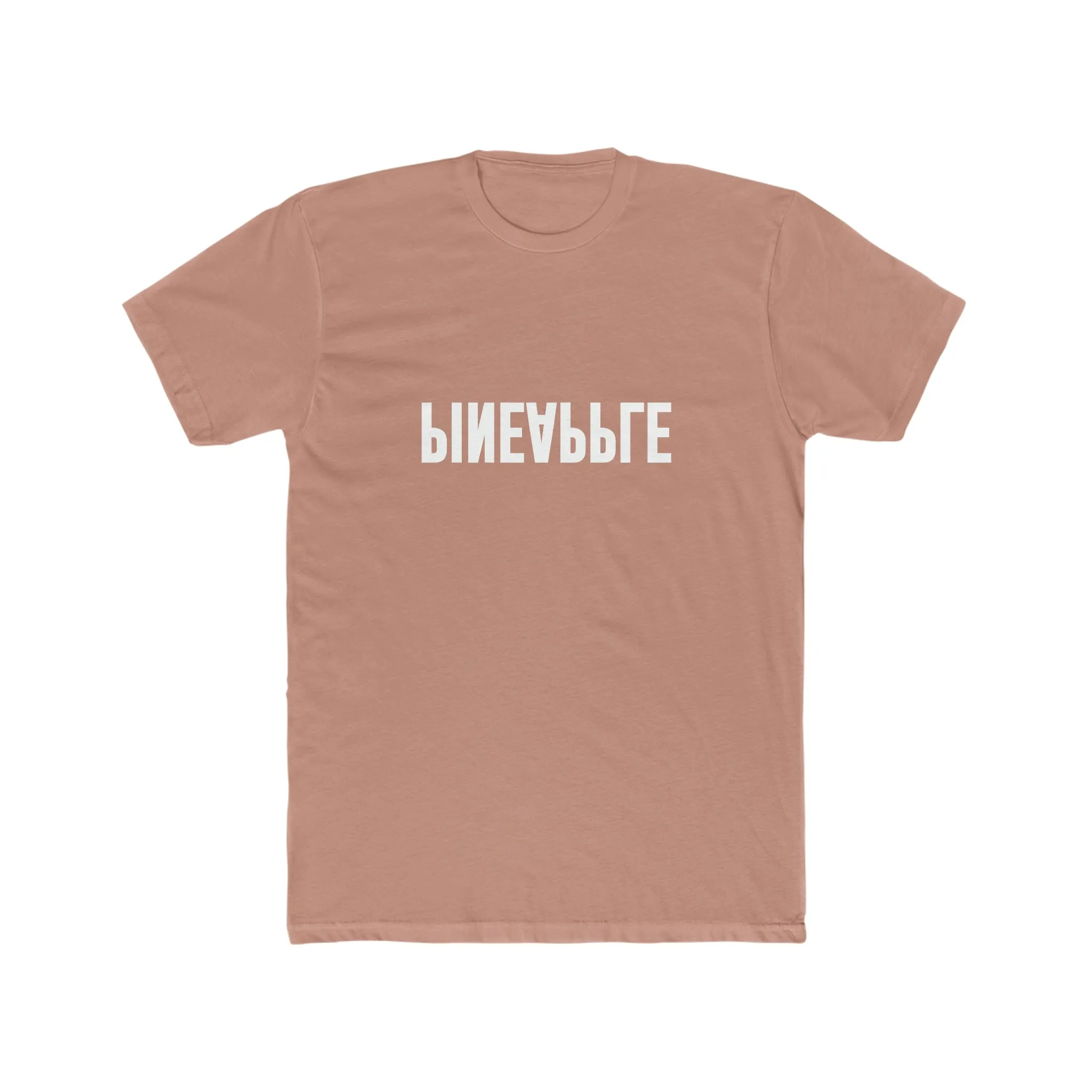 Upside Down Pineapple Word Men's Ring Spun Cotton Crew Tee