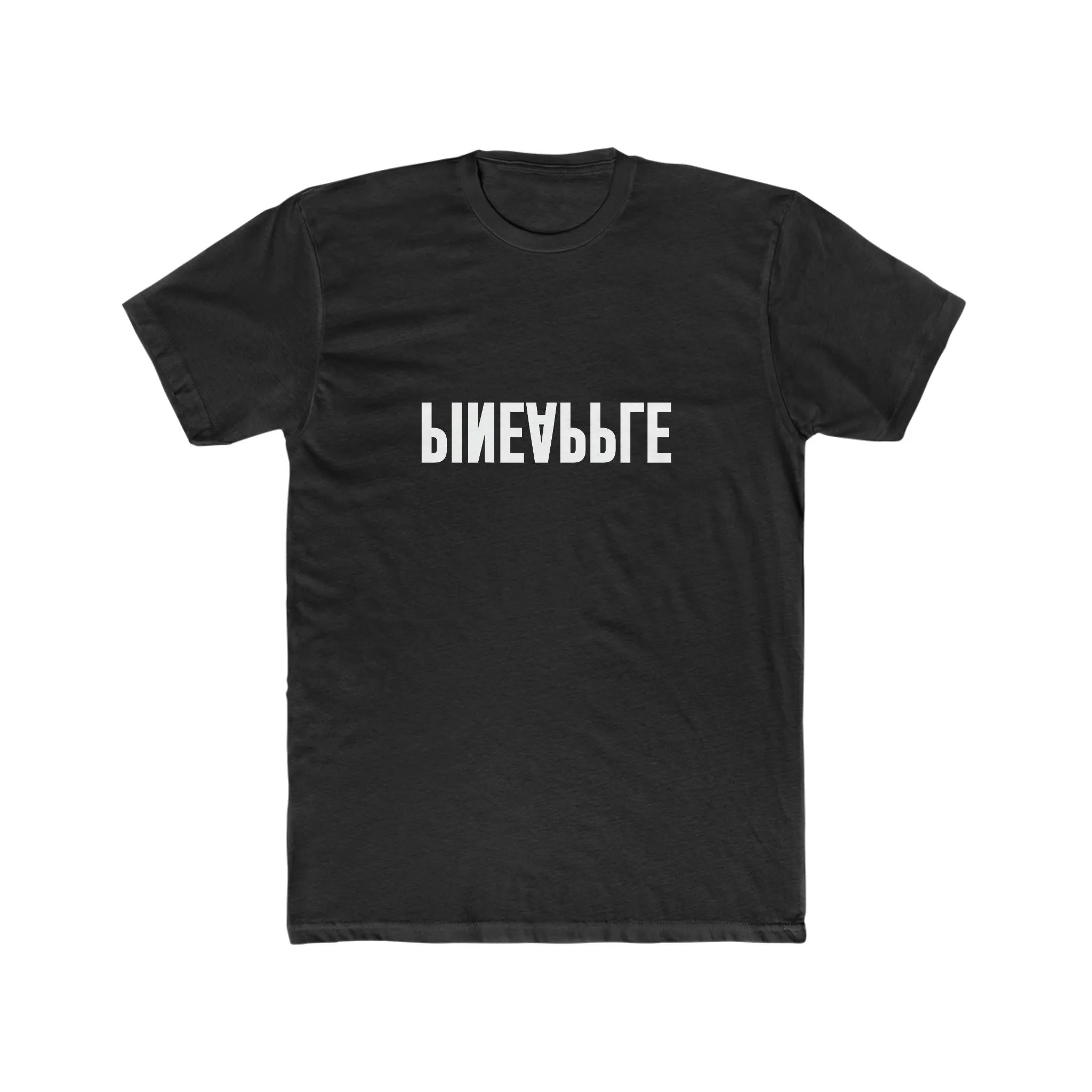 Upside Down Pineapple Word Men's Ring Spun Cotton Crew Tee