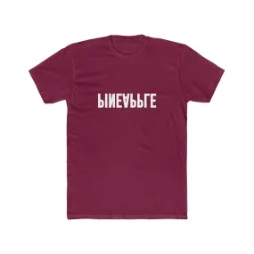 Upside Down Pineapple Word Men's Ring Spun Cotton Crew Tee