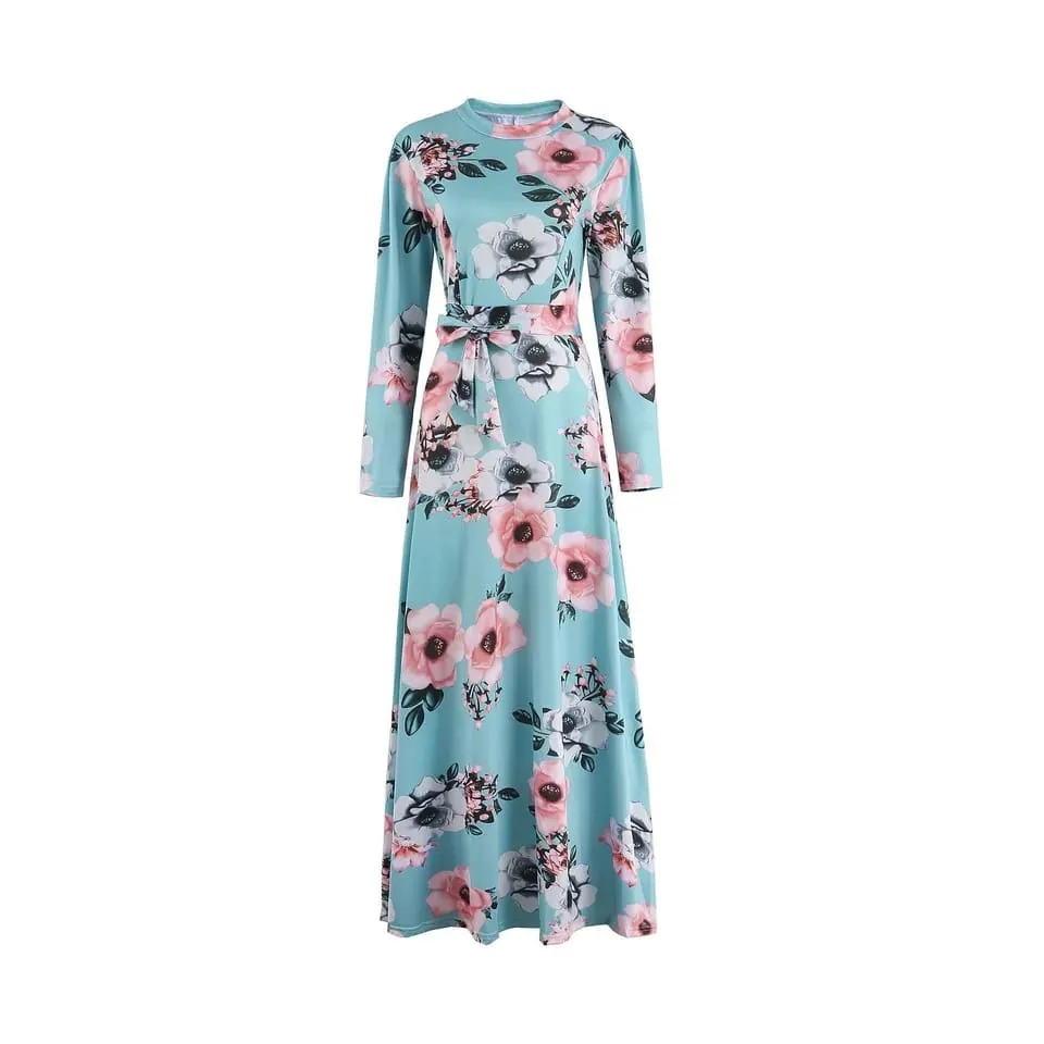 Women Dress New Spring European American Posed Printing Full Sleeve With Loose women's Clothing S1684641