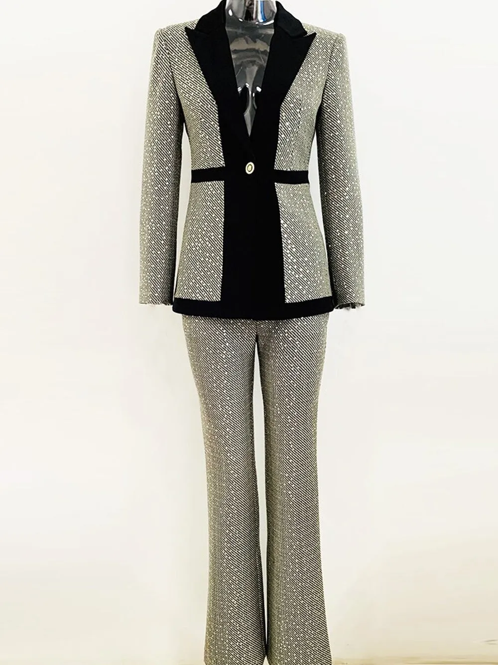 Women Fashion Blazer & Pants Set 387125