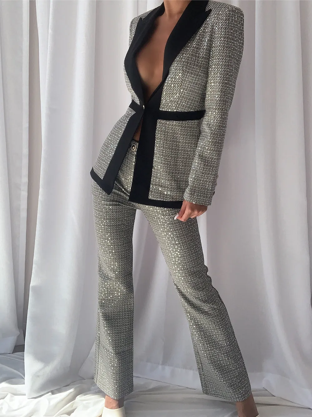 Women Fashion Blazer & Pants Set 387125
